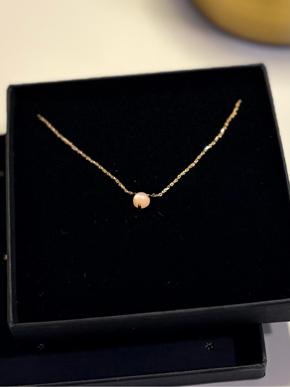 Catbird A.M. Thorne peach moonstone necklace